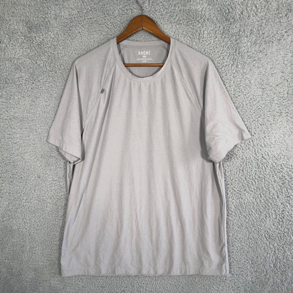 RHONE Reign Size XL Light Heather Gray Short Sleeve